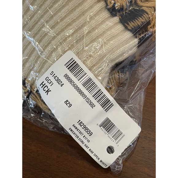 Calvin Klein 205W39NYC Quilt Jacquard Stripe Sweater Ivory Medium New Nwt Womens - Picture 11 of 16